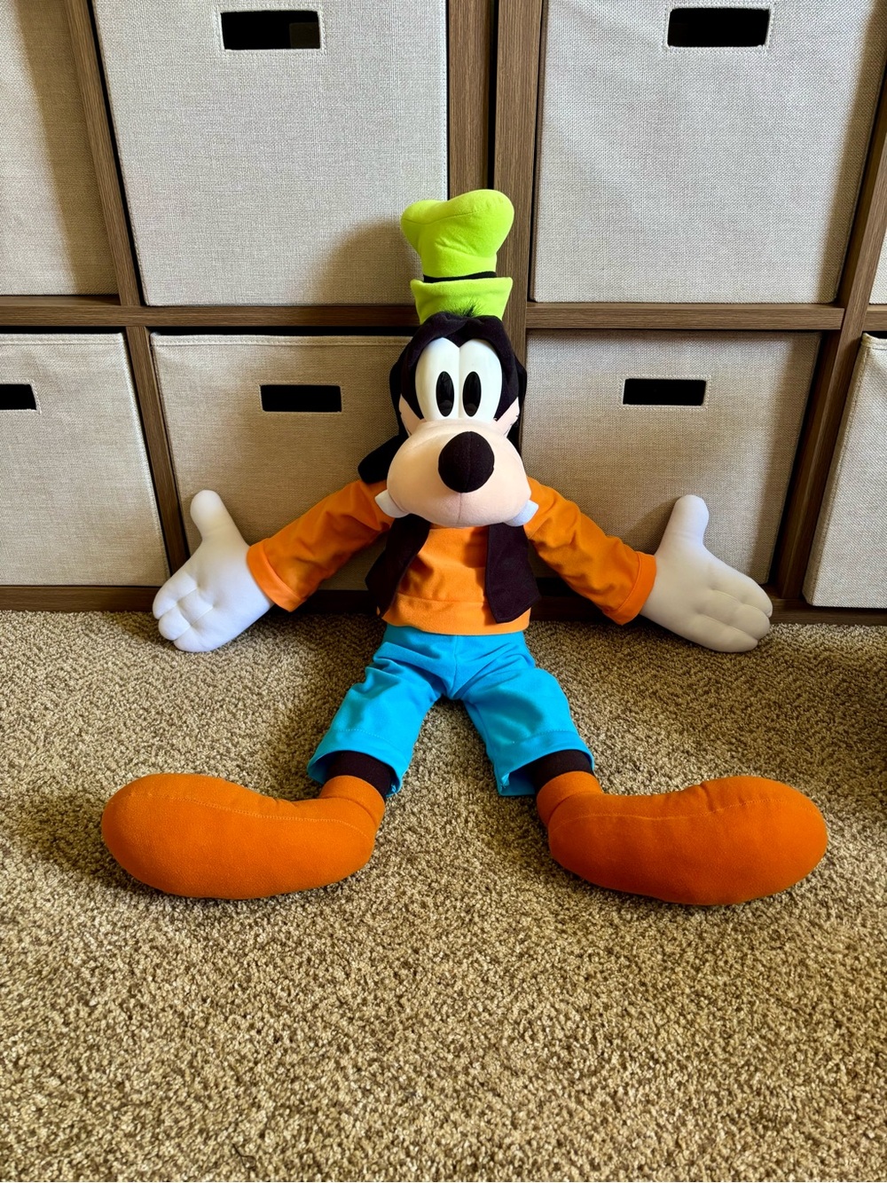 Rare Vintage Mattel Disney 3ft Talking Goofy Plush Large Character Y2K